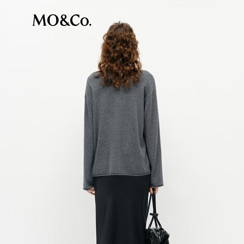 MO&Co. 2025 Spring Cashmere Blend Embroidered Sweater