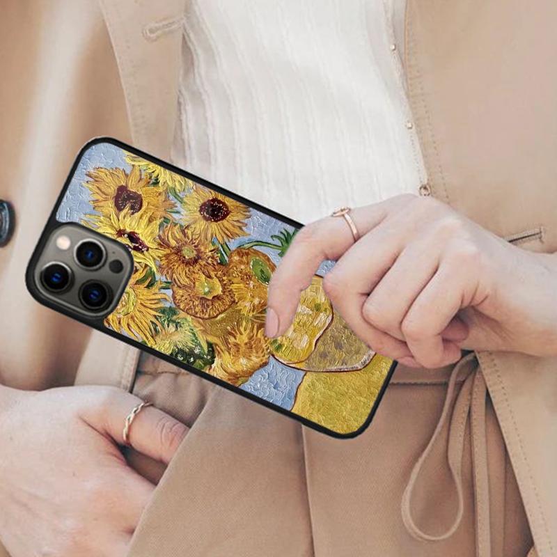 Sunflowers-Van-Gogh Magnetic Phone Case For APPLE iPhone 17 Air 16 14 13 12 Pro Max 15 Plus Wireless Charge With MagSafe Cover