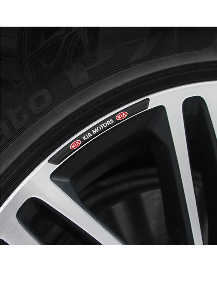 4 Pack Aluminum Car Badge Rim Stickers Car Modification Accessories for Kia Ceed Sorento K3 Rio Sportage Soul Picanto Optima  VU8