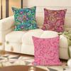 Painted Design PPaisleyS Cushion Cover Natural Linen Organic Fabric DoubleSided Printing Couch Pillow Covers Home Decor