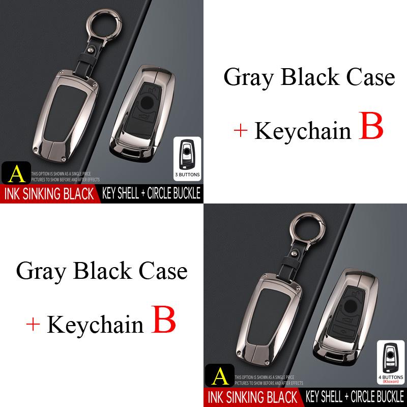 Zinc Alloy + PU Leather Car Key Case Cover for Holder for BMW F20 F30 G20 F31 F34 F10 G30 F11 X3 F25 X4 I3 M3 M4 1 3 5 Series