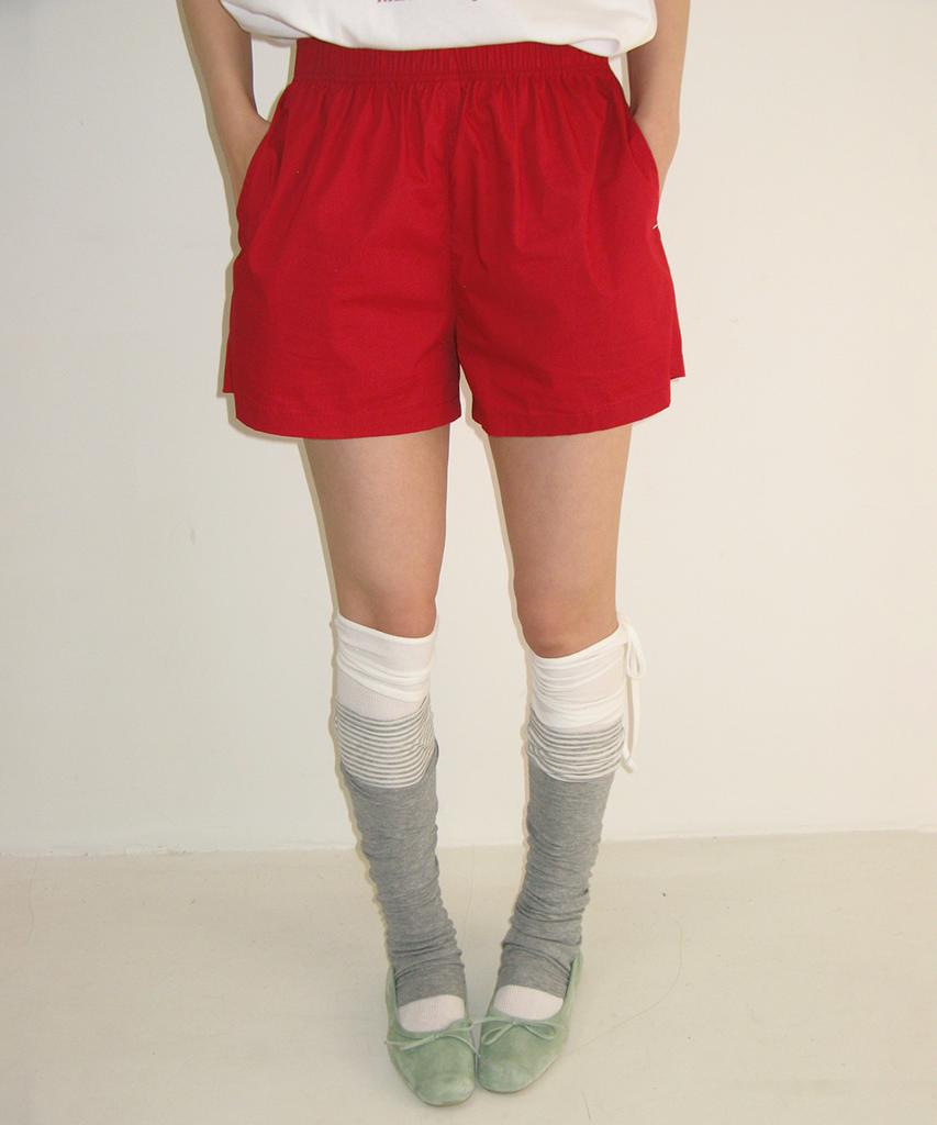 RONRON Heart Pocket Trunk Short Pants Red