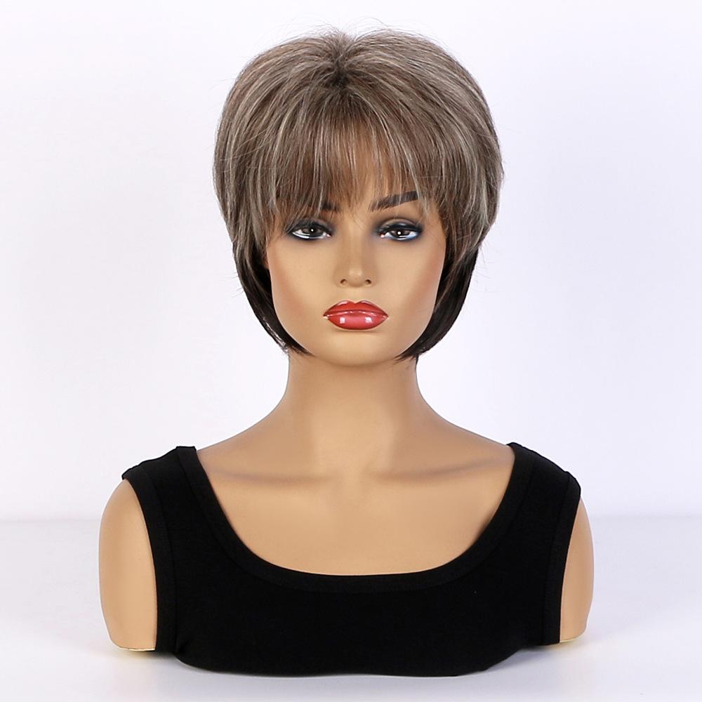 Pixie Wigs for Women Short Natural Wave Layered Haircut Synthetic Heat Resistant Hair Wig for Daily Costume