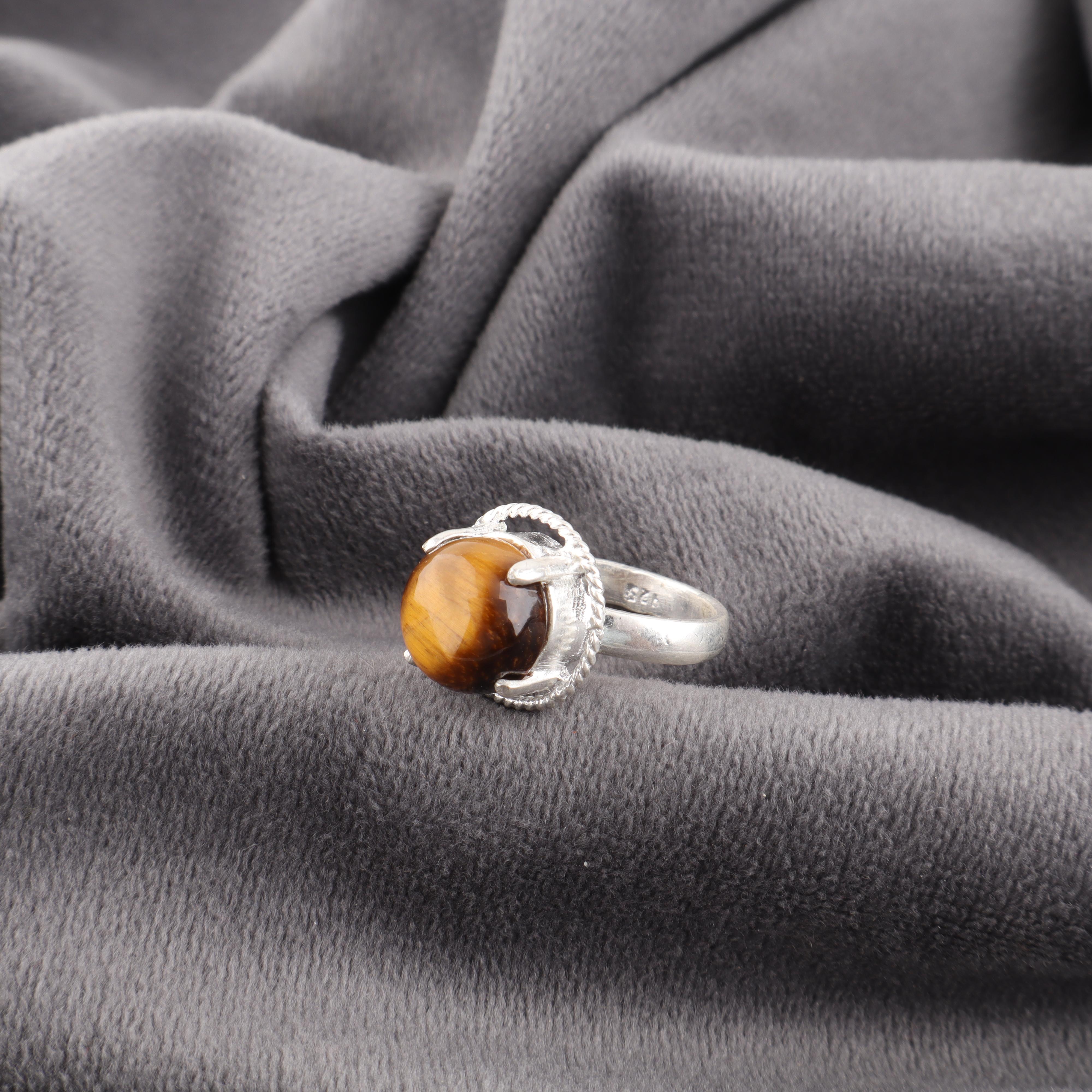 

Yellow Tiger s Eye Gemstone Ring, Handmade Bohemian Jewelry, 925 Sterling Silver Ring, Attractive Jewelry For Gift 12 жёлтый