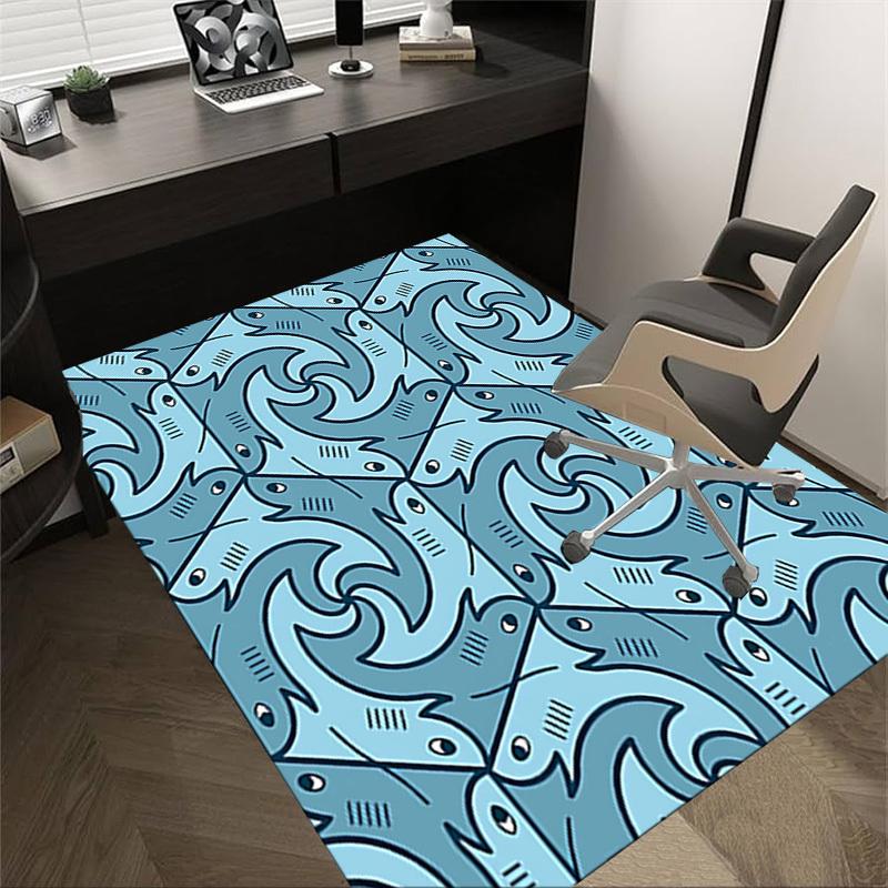 

1PC sharks fish Non-Slip Floor Carpet Compatible for Office&Living Room&Bedroom&Dining room - Flat- Soft & Pattern, Vibrant Colors-W308 60cm by 90cm