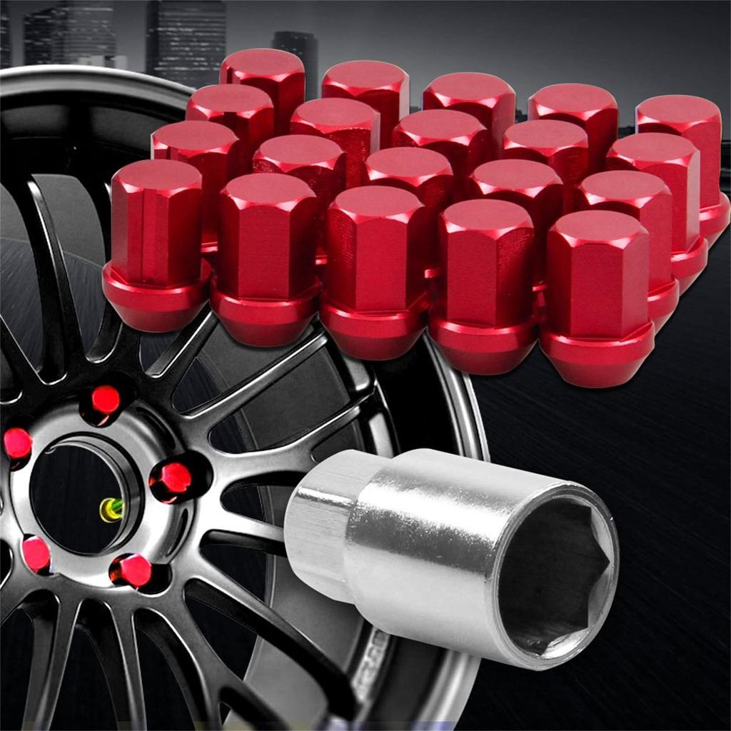 Ruien Wheel Lug Nut, M12 X P1.25, Height: 1.3 Inches (35 Mm)
