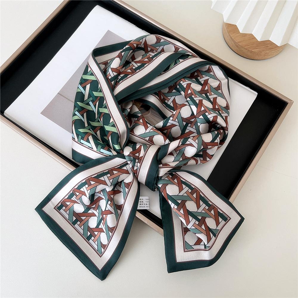 Pingjiao New Style Spring And Autumn Professional Decoration Versatile Small Silk Scarf Women'S Scarf Narrow Long Hair Strap Tie Bag Belt