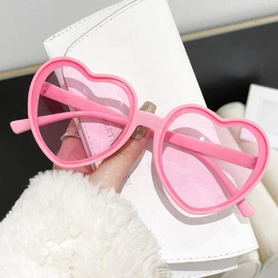 Aşk Kalp Şekilli Güneş Gözlükleri Düğün Partisi Dekorasyonu Kadınlar Büyük Çerçeve Moda Retro Pembe Kedi Gözü Vintage Güneş Gözlükleri