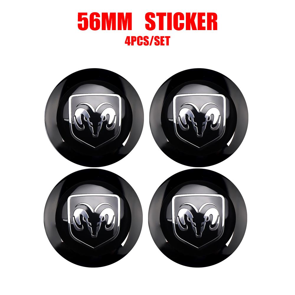 4PCS 56mm 60mm Car Wheel Center Cap Logo Hub Badge Rims Cover For Dodge Durango Dakota Neon Caliber SXT Nitro Ram1500 Avenger