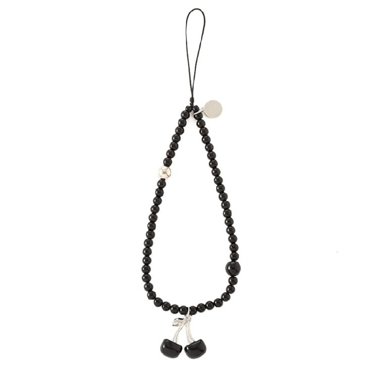

Multipurpose Lovely Cherry Beaded Phone Jewelry Accessory Adds Elegant to Your Personalize Items Daily Casual Use