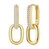 Nuovi orecchini a cerchio in rame Sterling 925 color oro, farfalla pavimentata con pietre CZ, orecchini dorati originali per donna, zircone fine, regalo