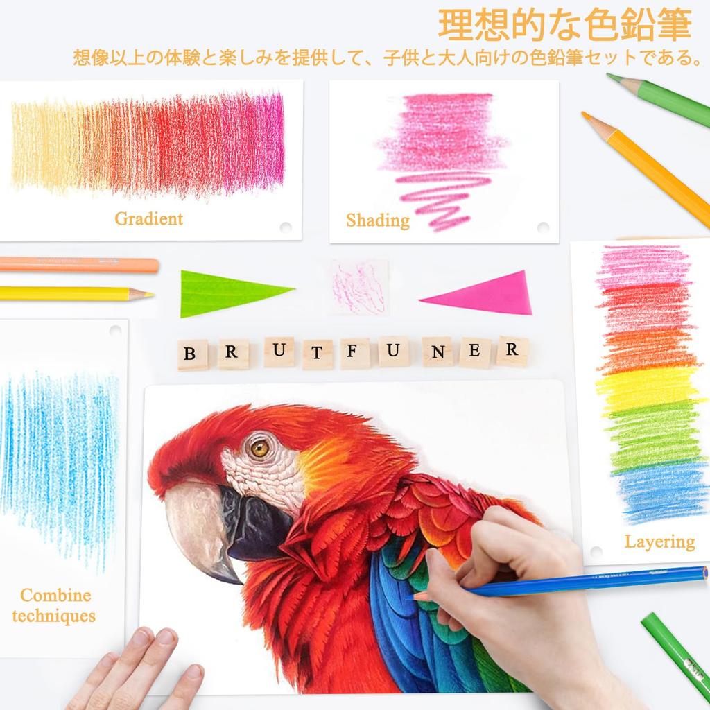 Roleness Colored 80 Adult Coloring Book Beginner and Soft Storage Pencil Sharpener Included Oil-Based Pencils, Colors, Set, Professional, Core, Gift,