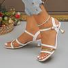 Fashion Women Beach High Heels Sandals Summer Slip On Non-slip Outdoor Shoes Women Comfortable Fashion Big Size Sandals Zapatos De Mujer