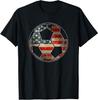 American Flag On Soccer Ball - Soccer Ball Flag T-Shirt