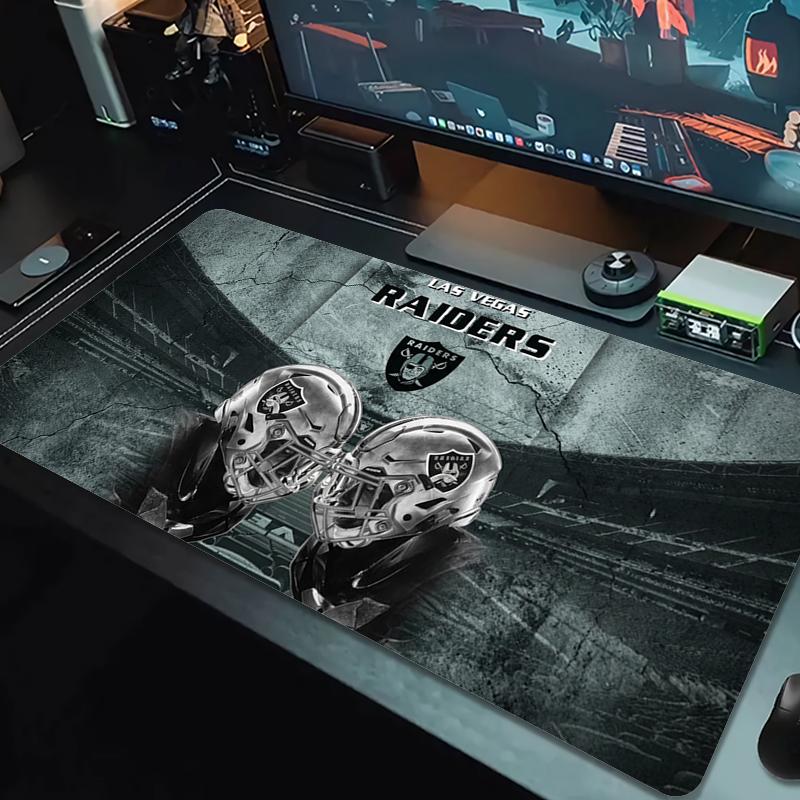 Las Vegas Raiders Mouse Pad Large Gaming Table Cushion Nonslip Laptop Tablet Big Mousepad Xxl Mat Mini Pc Playmat With Lock Edge