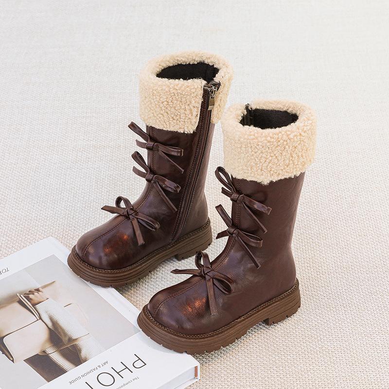 

Детская Мода Кожаные Сапоги Детские Сапоги с Мягкой Подошвой Зимние Сапоги для Девочки Нескользящие Короткие Сапоги 35 коричневый