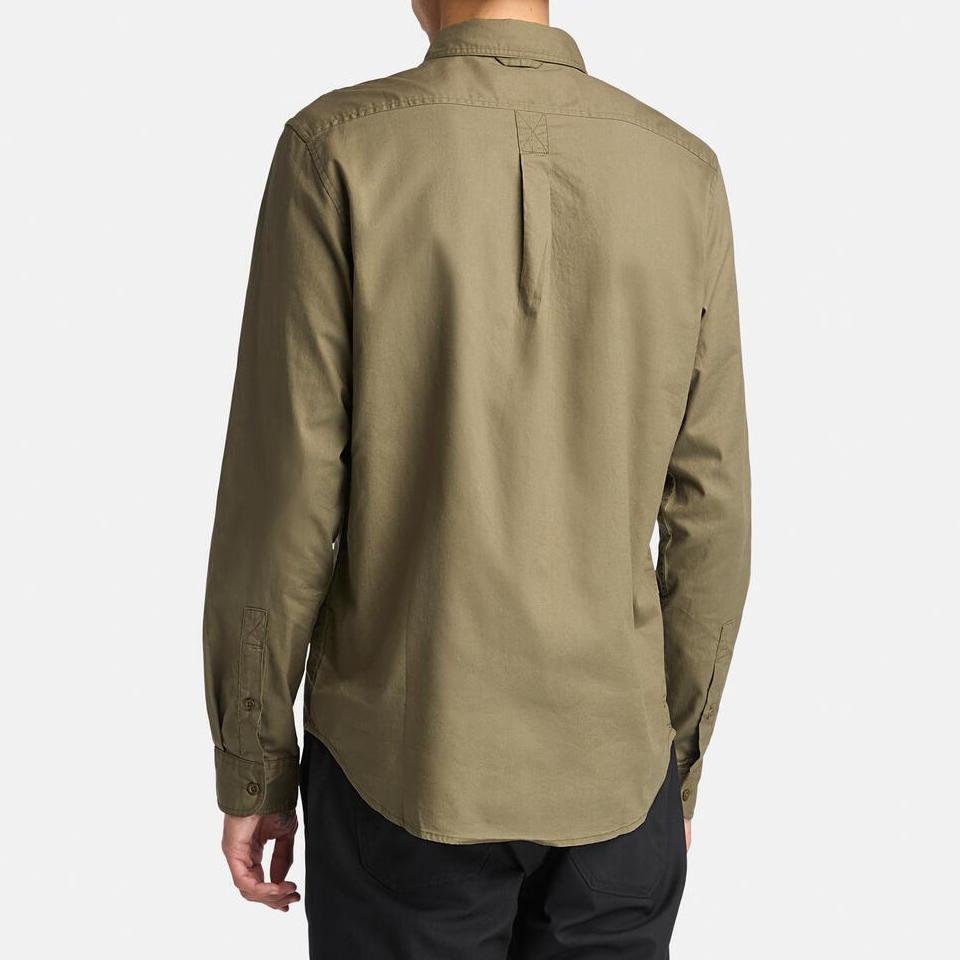 Timberland Comfortable Soft Skin-Friendly Versatile Long Sleeve Shirt Men shirts Army-Green A69RQ-A58