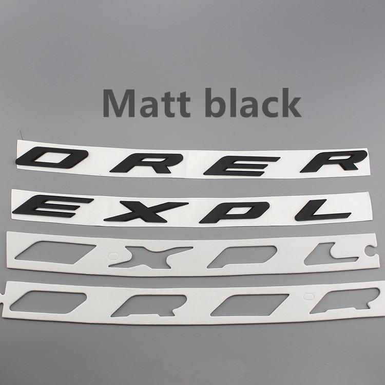 ABAX1 1X 3D ABS Chrome Black EXPLORER Letters Car Front Hood Emblem Badge Sticker for Explorer 2011-2019 Car Styling Accessories