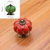 Manopole per Mobili in Ceramica a Forma di Zucca Maniglie per Cassetti con Base Metallica e Viti per Porte di Cucina Armadio Mobili Diametro 35mm