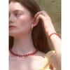 Red Chalcedony Necklace 10Mm (L242Mnk010)