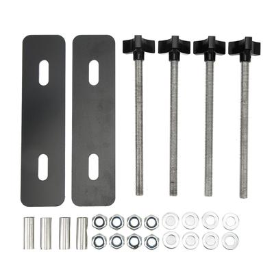 Sandbleche Montagebolzen-Kit Stahl M10x180 3,15-5,51in Lochabstand Halterungsset für SUV Auto Schwarz