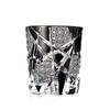 Fine Carving Cool Black Flashing Lightning Edo Kiriko Crystal Ware Wine Glass Top Quality Whiskey Cup Beer Water Mug Dad'S Gifts