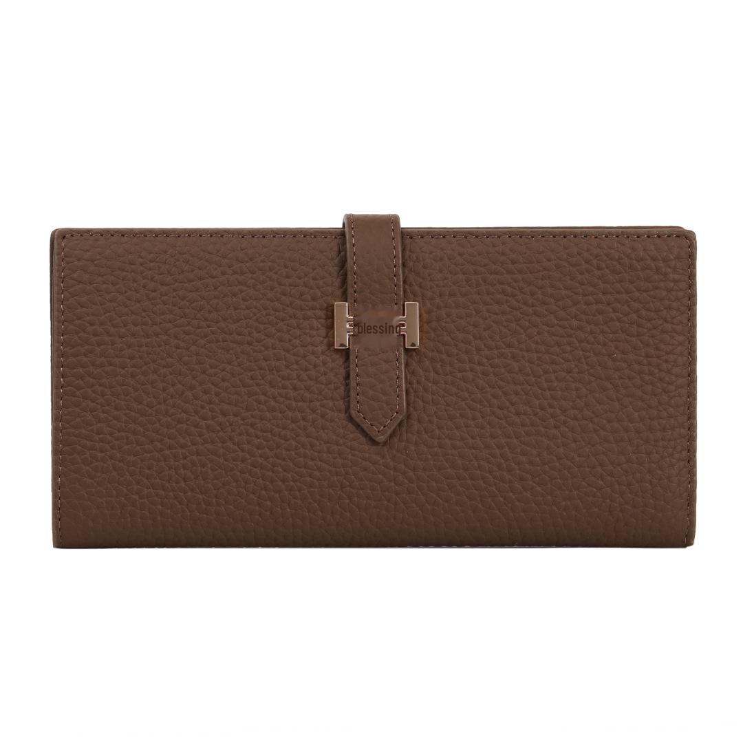 

Женский модный кошелек из коровьей кожи: Кошелек для монет и клатч на молнии – Коллекция 2023 года из Японии, Европы и Америки. кофейный