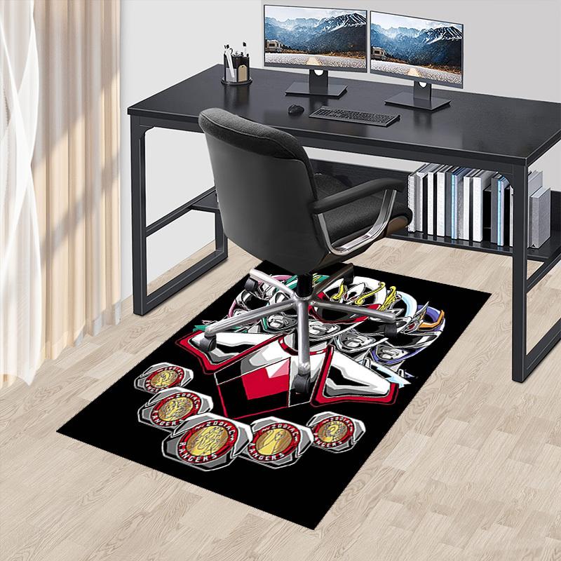 

1pc Power Rangers Zodiac Chair Mat - Anime Cartoon Design, Non-Slip Carpet for Office, Home Decor, Living Room, Bedroom, Game Room - Perfect Gift for 60cm by 90cm