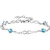 kelistom 925 Sterling Silver Bracelets for Women Teens, Love Heart Charm Chain Bracelet Bangle Fashion Jewelry Gifts