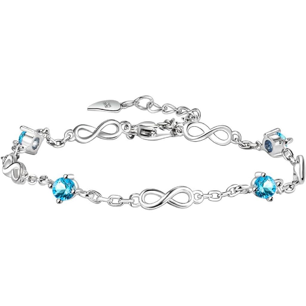 kelistom 925 Sterling Silver Bracelets for Women Teens, Love Heart Charm Chain Bracelet Bangle Fashion Jewelry Gifts