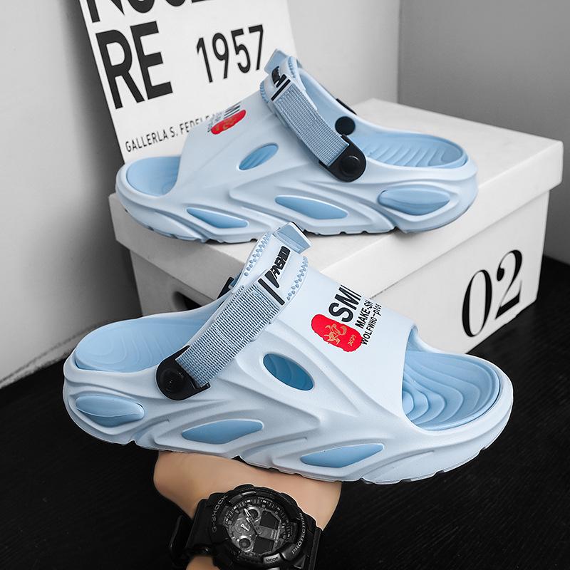 Men's 2025 Summer Non-Slip Height-Boosting Clog-Style Slippers: Outdoor, Odor-Resistant, Wear-Resistant, Breathable.