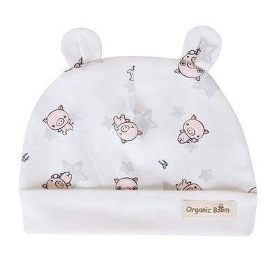 Organic Boom Piggy Aunt Bear Newborn Hat, korejské dětské výrobky