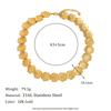 MamacitaSlay 316L Stainless Steel Flower Necklace Bracelet Party Waterproof 18K Gold Plated Jewelry Set Women's Elegant Gift