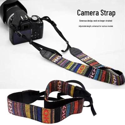 Retro Vintage Etnikai Fényképezőgép Szíj Canon/Sony-hoz – Puha & Kényelmes