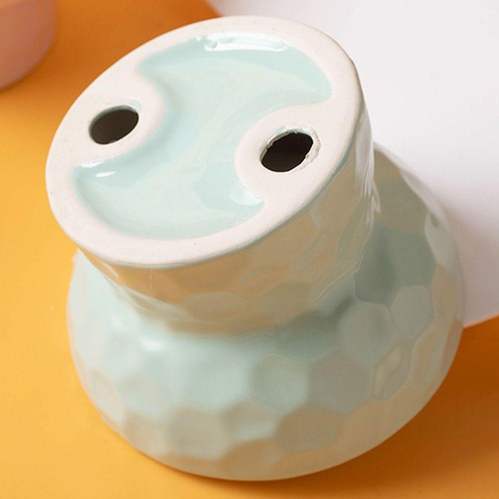 Ceramic Cat Slow Feeder Bowl Slanted Mouth Non-slip Pet High Foot Bowl Anti Tipping Stable Elevated Cats Feeder Basin