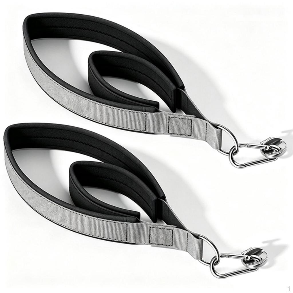 Pilates Strap with Padded Lining Fitness Double Loops Comfortable Stretch Band for Yogis,