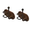 2 Pieces Practical Wall Mounted Hair Tie Storage Rack Rust-proof Waterproof Comb Holder Iron Retro Hair Tie Hook Vanity