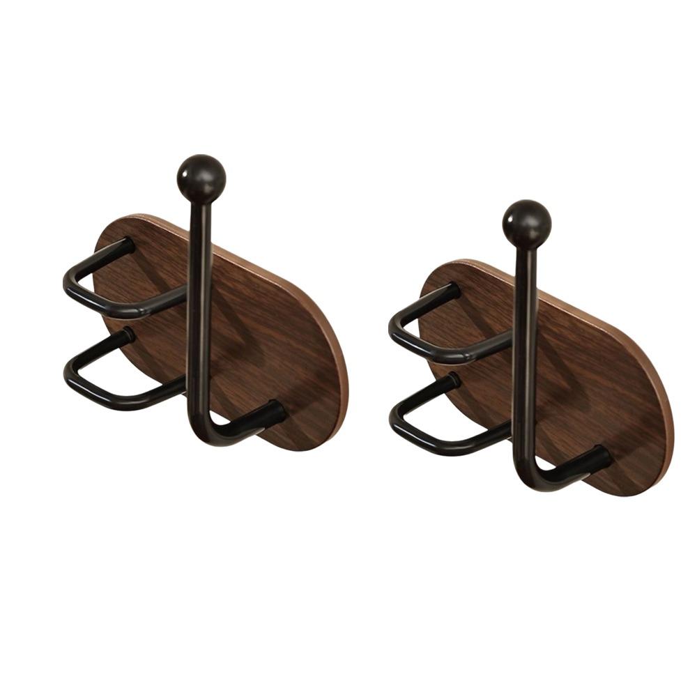 2 Pieces Wall Mounted Hair Tie Storage Rack Waterproof Comb Holder Comb Stand for Bathroom чёрный