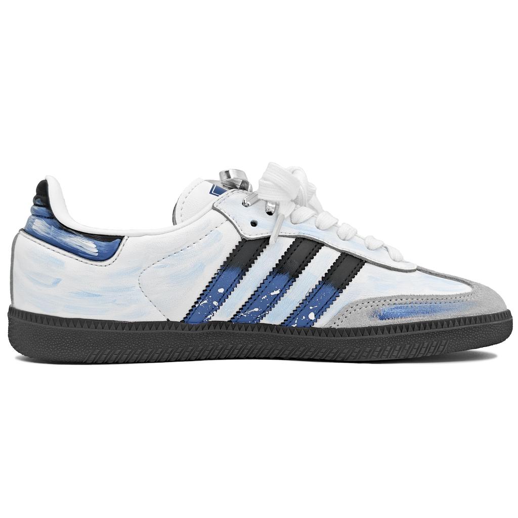 adidas Originals SAMBA OG Cloud Gap Blue Resistenti all'Abrasione Scarpe da Ginnastica Basse Esercito Tedesco Unisex Blu B75806(Team1962-LD)