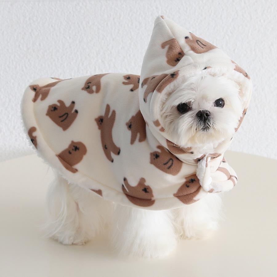 Winter Autumn Pet Hooded Blanket Cloak Indoor Fleece Dog Sleeping Cape Puppy Poncho Coat French Bull Outfit