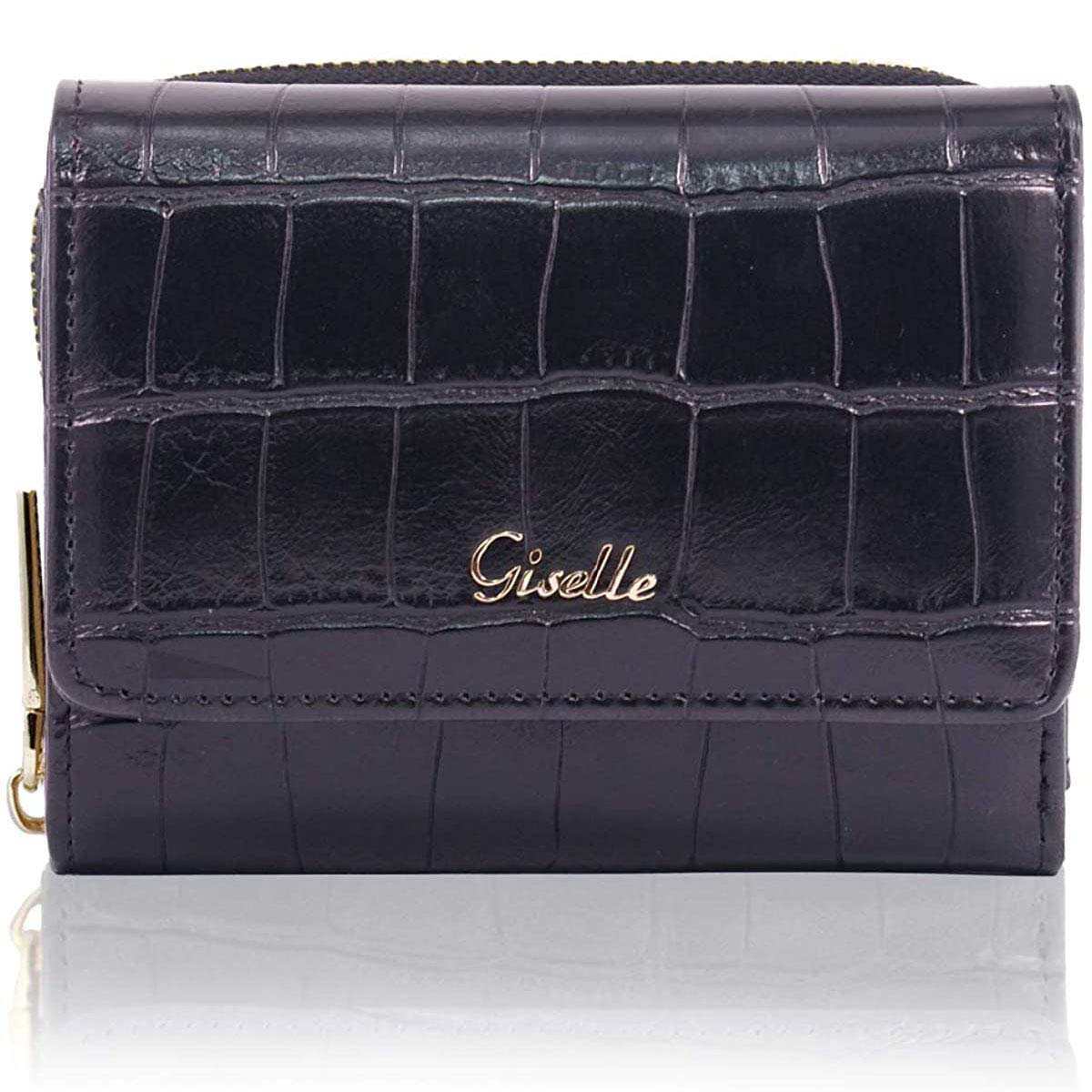 

Женский тройной кошелек Gisele, Компактный, Маленький, с отделением для монет, Слотами для карт, Большая вместимость, Простой, Формальный, Тройной кошелек с тиснением под крокодила,