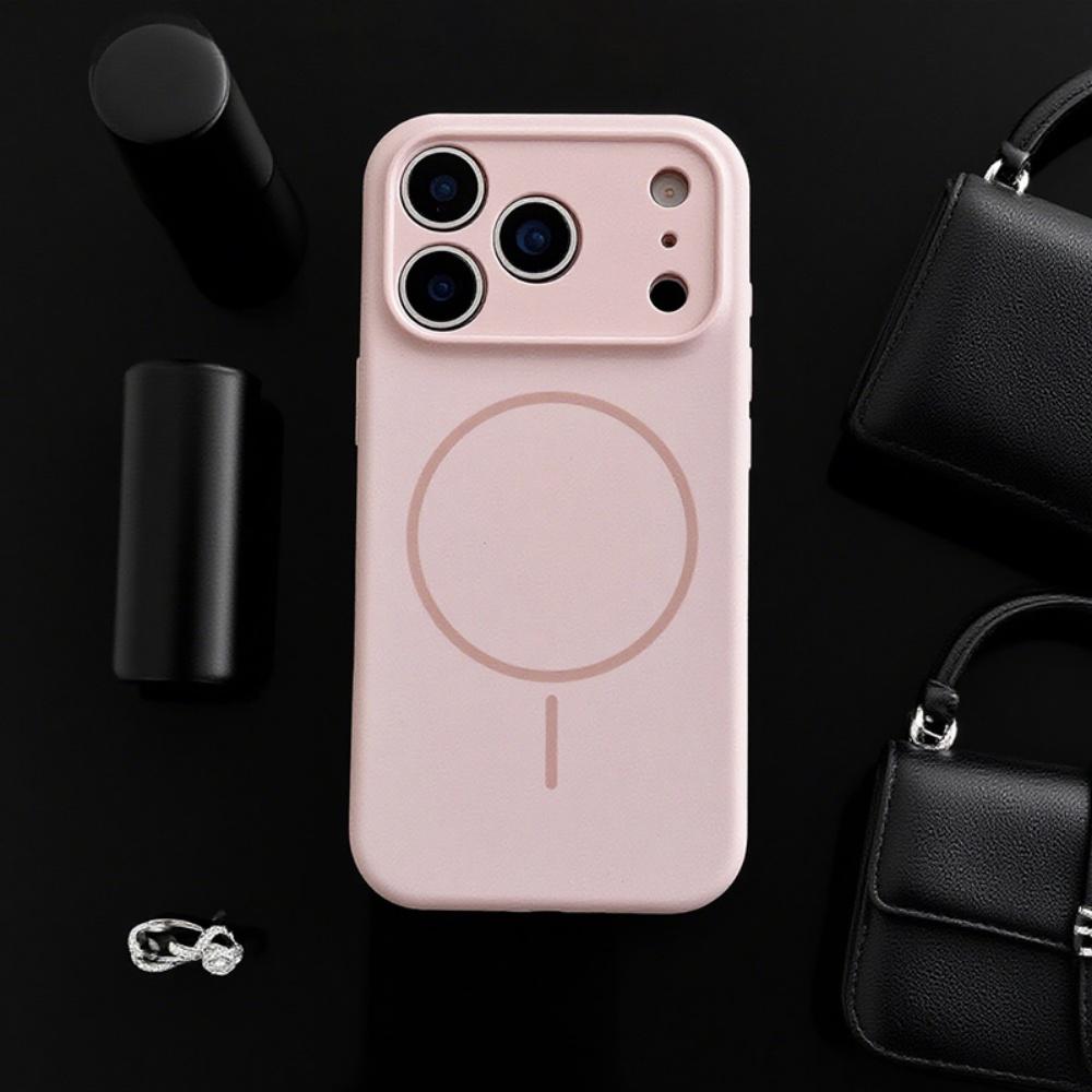 

Гладкий силиконовый чехол для iPhone 17 Air 16 15 14 13 12 Pro Max Мягкий Магнитный Беспроводная зарядка Официальный для Magsafe Funda iPhone 13 Pro