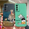For Samsung Galaxy M35 5G Case Cute Cat Full Coverage Phone Shell For Samsung M 35 Anti Drop Soft Liquid Silicone Back Covers