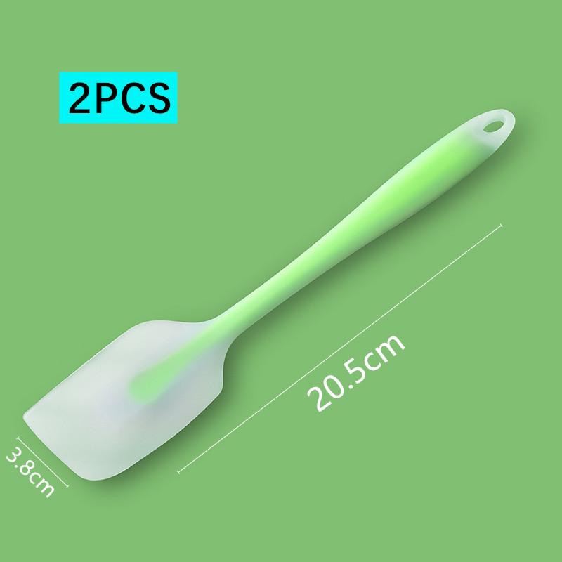 Venlohome 1/2Pcs Silicone Pastry Scraper Spatula Food Grade Non-Stick Cake Scraper Spatula Cream Butter Spatula Baking Spatula