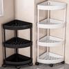 Multi-layer Movable Storage Rack with Swivel Wheels Small Cart Shelf Snacks Racks Trolley Holder Home Bathroom Kitchen Organizer