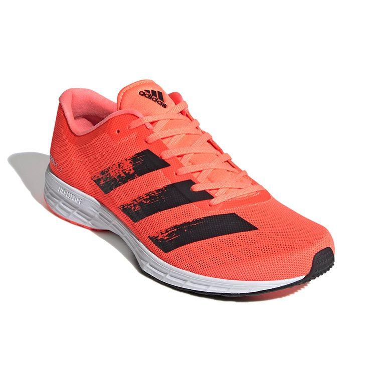 adidas Adizero RC 2 Bequemes Gewebe Atmungsaktiv Niedrig geschnitten Carbonplatte Laufschuhe Herren Orange Schwarz EG1188