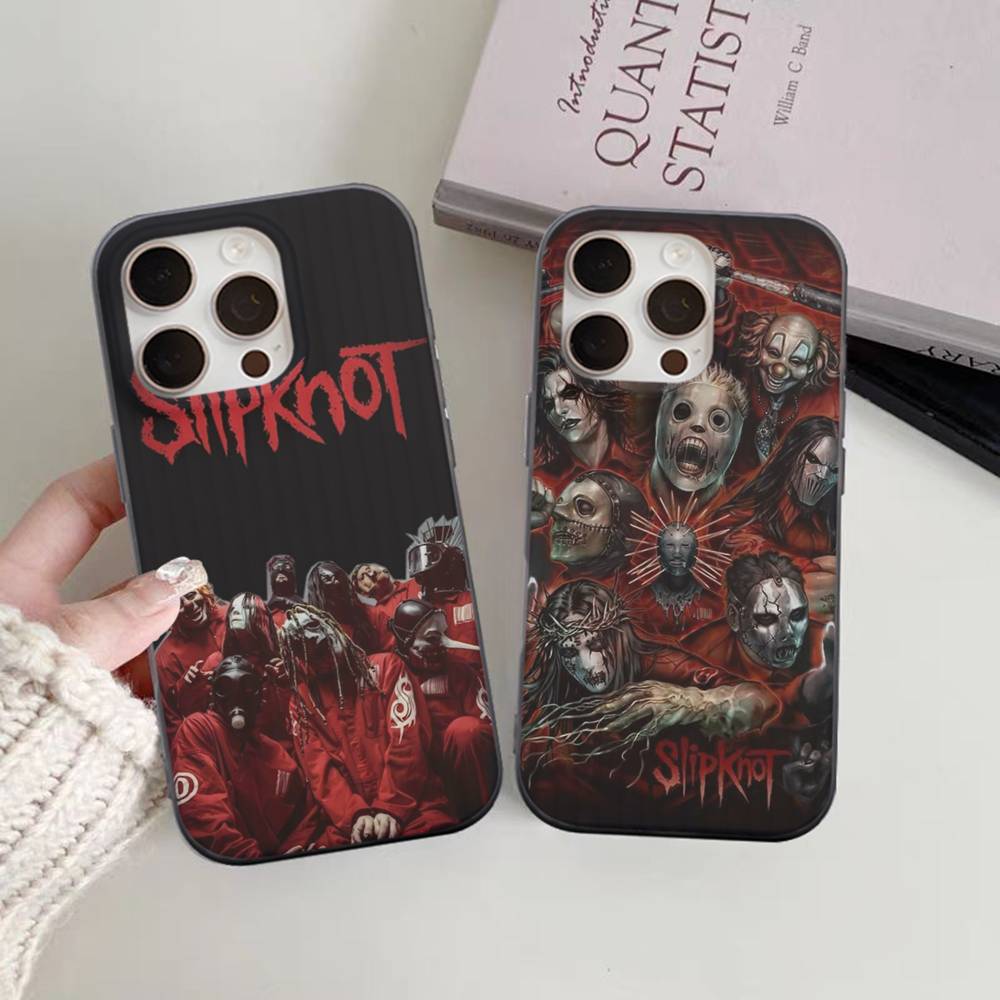 Slipknot Band For Phone 17 16 15 14 13 12 11 Pro Max Plus Pro Air Phone Case Corrugated Stripe Back Cover