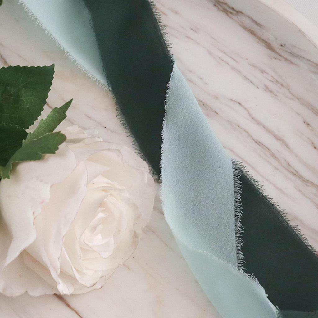 3 Rolls Fringe Chiffon Ribbon ,2" x s Handmade Frayed for crafts ,Gifts Wrapping ,Bridal