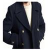 British Navy Style Woolen Coat - Autumn/Winter Mid-Length Men's Long-Sleeve, High-Quality Version