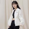 New Balance Jackets Women's White Stand Collar Moderate 5AC38372-WT